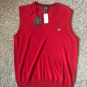 Brooks Brothers Red V-Neck Sweater